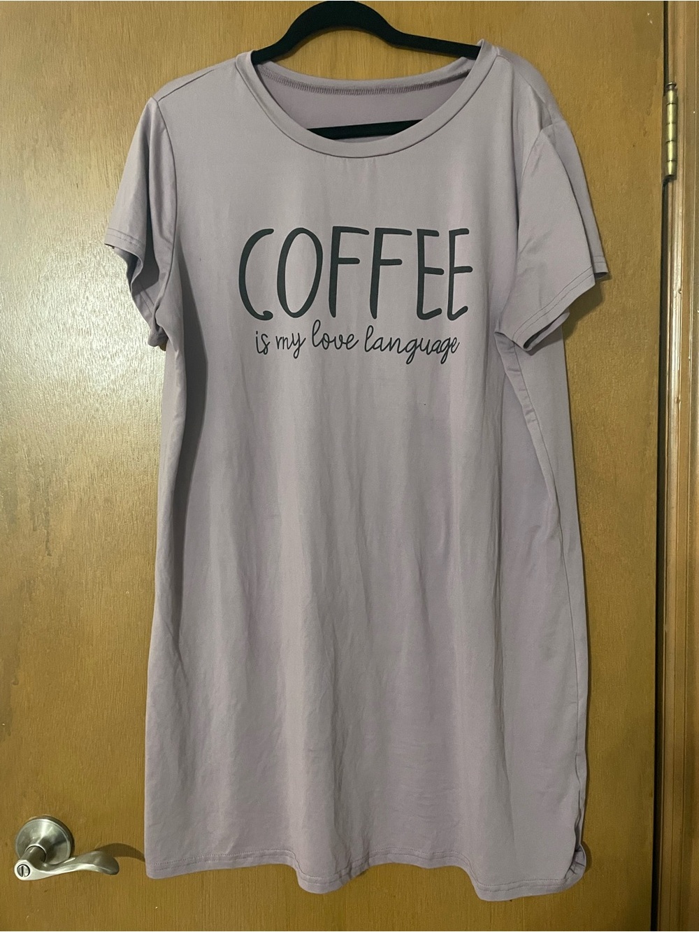 SHEIN Lavender 'COFFEE is my love language' Nightshirt